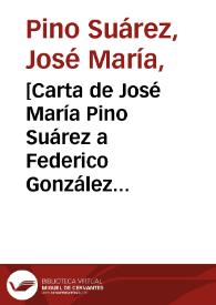 Portada:[Carta de José María Pino Suárez a Federico González Garza. San Antonio (E.U.A.), 31 de marzo de 1911]