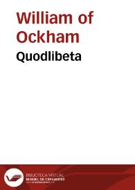 Portada:Quodlibeta / emendata a Cornelio Oudendijck