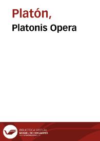 Portada:Platonis Opera / a Marsilio Ficino traducta: adiectis ad eius vita & operum enarrationem Abxiodro ab Rodulpho Agricola: & Alcyone ab Augustino Datho tralatis 