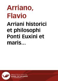 Portada:Arriani historici et philosophi Ponti Euxini et maris Erythraei periplus... / Io. Guilielmo Struckio Tipurino authore