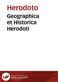 Portada:Geographica et Historica Herodoti / quae latinè Mela exscripsit ... ; concinnata ab And. Schotto antuerpiano ... 