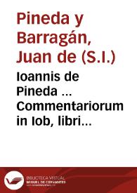 Portada:Ioannis de Pineda ... Commentariorum in Iob, libri tredecim.