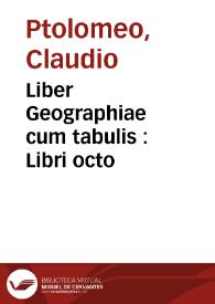 Portada:Liber Geographiae cum tabulis : Libri octo