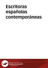 Portada:Escritoras españolas contemporáneas