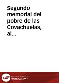 Portada:Segundo memorial del pobre de las Covachuelas, al doctor Bullon, este año de 1710