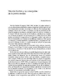 Portada:Nicolás Guillén y su concepción de la poesía mulata / Trinidad Barrera