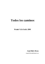 Portada:Todos los caminos / Juan Pablo Heras