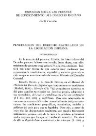 Portada:Estudios sobre las fuentes de conocimiento del derecho indiano. Parte Tercera / Rafael Altamira