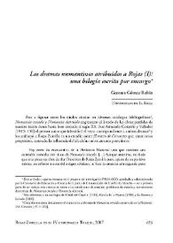 Portada:Los dramas numantinos atribuidos a Rojas (I): una bilogía escrita por encargo / Gemma Gómez Rubio