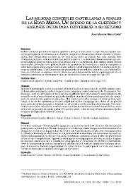 Portada:Las milicias concejiles castellanas a finales de la Edad Media. Un estado de la cuestión y algunos datos para contribuir a su estudio / Juan Manuel Bello León