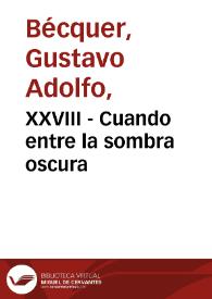Portada:XXVIII - Cuando entre la sombra oscura