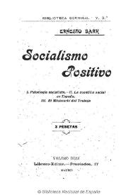 Portada:Socialismo positivo / por Ernesto Bark