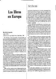 Portada:Cuadernos hispanoamericanos, núm. 487 (enero 1991). Los libros en Europa / B.M. y J.M.