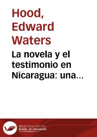Portada:La novela y el testimonio en Nicaragua: una bibliografía tentativa, desde sus inicios hasta el año 2000 / Edward Waters Hood y Werner Mackenbach