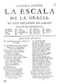 Portada:La escala de la gracia / don Fernando de Zárate
