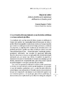Portada:Mejor no saber: "Sobre la doctrina de la ignorancia deliberada en Derecho Penal" / Ramón Ragués i Vallès