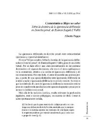 Portada:Comentario a "Mejor no saber: Sobre la doctrina de la ignorancia deliberada en Derecho Penal, de Ramon Ragués i Vallès" / Alberto Puppo