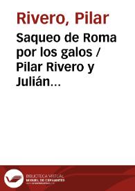 Portada:Saqueo de Roma por los galos / Pilar Rivero y Julián Pelegrín