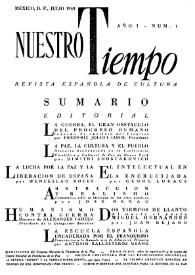 Portada:Año I, núm. 1, julio 1949