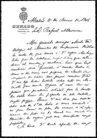Portada:Carta de Eduardo de Hinojosa a Rafael  Altamira. Madrid, 10 de junio de 1908