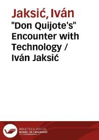 Portada:\"Don Quijote's\" Encounter with Technology / Iván Jaksi&cacute;
