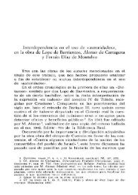 Portada:Interdependencia en el uso de \"autoridades\", en la obra de Lope de Barrientos, Alonso de Cartagena y Fernán Díaz de Montalvo / Santiago García-Jalón de la Lama