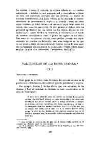 Portada:Valle-Inclán en "La reina castiza" (II) / Luis Sáinz de Medrano Arce