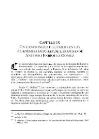 Portada:Un cancionero del exilio en las \"Academias morales de las musas\" de Antonio Enríquez Gómez / Juan Matas Caballero