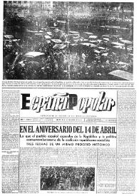 Portada:Año I, núm. 9, 11 de abril de 1940