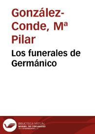 Portada:Los funerales de Germánico / Pilar González-Conde