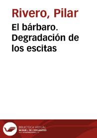 Portada:El bárbaro. Degradación de los escitas / Pilar Rivero y Julián Pelegrín
