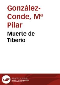 Portada:Muerte de Tiberio / Pilar González-Conde
