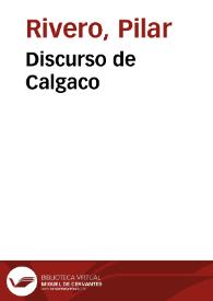 Portada:Discurso de Calgaco / Pilar Rivero y Julián Pelegrín