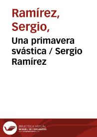 Portada:Una primavera svástica / Sergio Ramírez