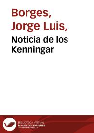 Portada:Noticia de los Kenningar / Jorge Luis Borges