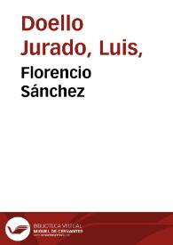 Portada:Florencio Sánchez / Luis Doello Jurado