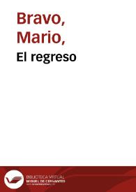 Portada:El regreso / Mario Bravo