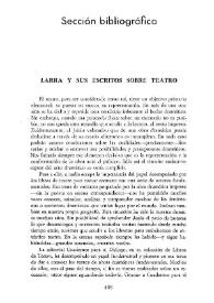 Portada:Larra y sus escritos sobre teatro / Sabas Martín