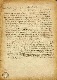 Portada:Carta de José Cecilio del Valle a Rudolph Ackermann. Guatemala, 25 de marzo de 1826