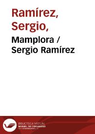 Portada:Mamplora / Sergio Ramírez