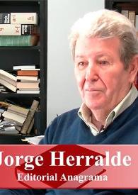 Portada:\"Entrevista a Jorge Herralde (Anagrama)\"