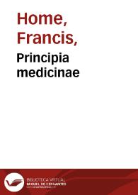 Portada:Principia medicinae / auctore Francisco Home...