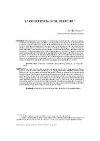 Portada:La coherencia en el Derecho / Amalia Amaya