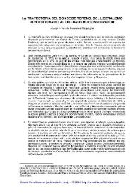 Portada:La trayectoria del Conde de Toreno: del liberalismo revolucionario al liberalismo conservador / Joaquín Varela Suanzes-Carpegna
