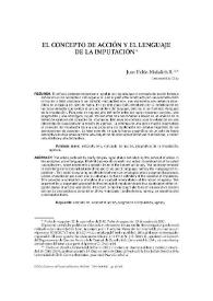 Portada:El concepto de acción y el lenguaje de la imputación / Juan Pablo Mañalich R.