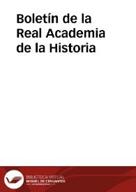 Portada:Boletín de la Real Academia de la Historia