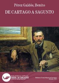 Portada:De Cartago a Sagunto / B. Pérez Galdós