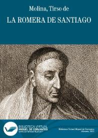 Portada:La romera de Santiago / Tirso de Molina; edición Blanca de los Ríos