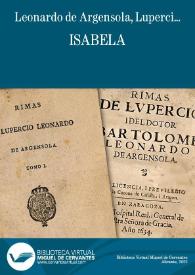 Portada:Isabela / Lupercio Leonardo de Argensola