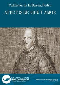 Portada:Afectos de odio y amor / Pedro Calderón de la Barca